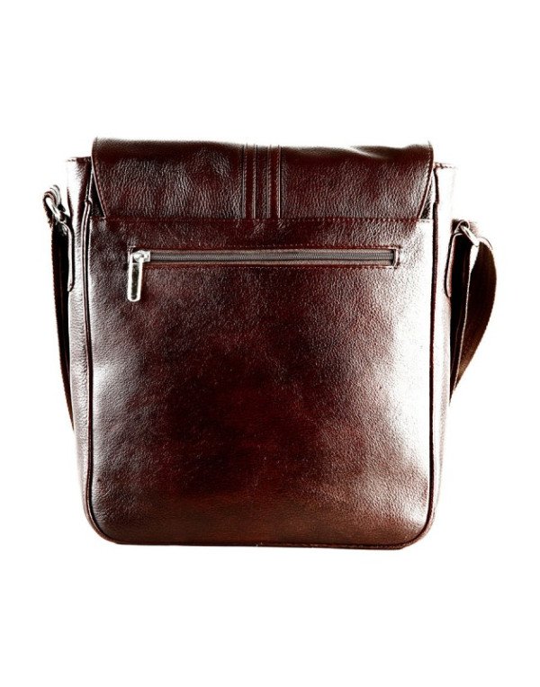 Men Brown Genuine Leather Cross Body Sling Bag